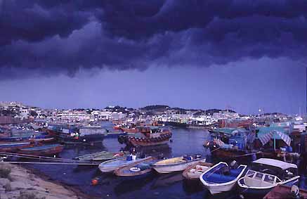 harbour with storm imminent