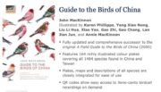 Field Guide to the Birds of China