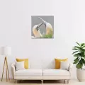 Gannets Greeting Framed Canvas Print 16"x16"