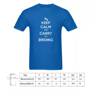 Keep Calm and Carry on Birding Men's Gildan T-shirt blue