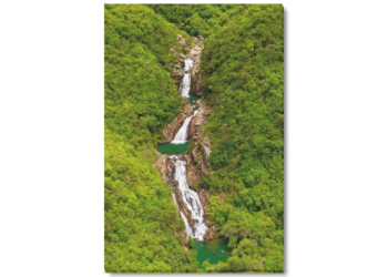 Yi O Waterfalls on Lantau Framed Canvas Print 16×24 inches