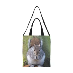 Grey Squirrel Canvas Tote Bag (Medium)
