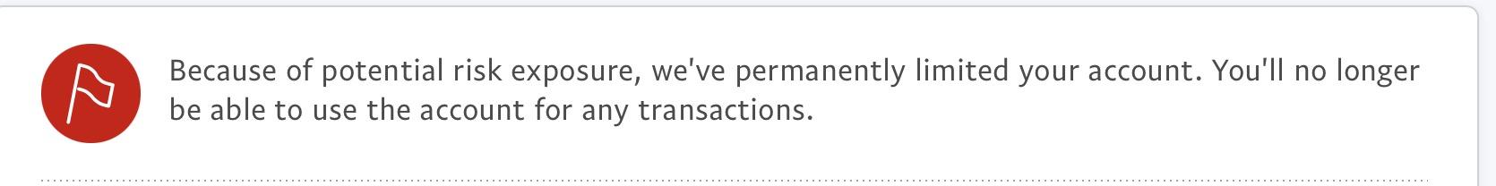 paypal permanently limited your account